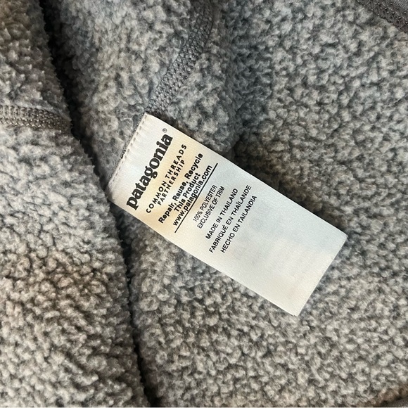 Patagonia Women's Better Sweater Stonewash Gray L 1/4 Zip Pullover Branded - Picture 14 of 14